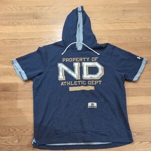 Under Armour Blue Hoodie with Gray and Gold Details